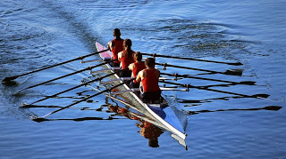 rowing in the same direction